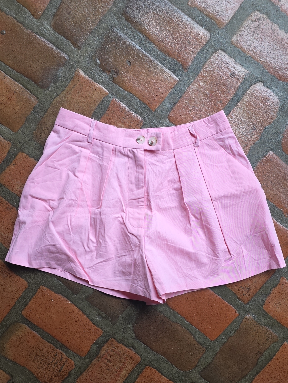 STORIA pink Pleated Shorts